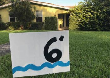 What To Do With Those Political Yard Signs? This Artist Has An Idea, Linked To The Rising Sea