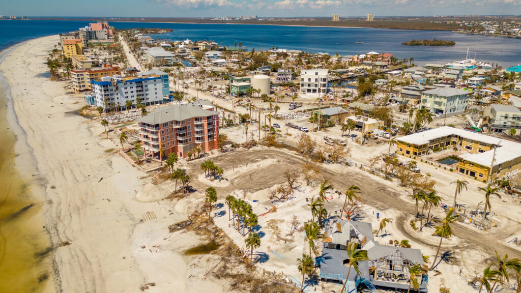 Massive destruction can be seen on Fort Myers Beach after Hurricane Ian. (Stockphoto image)