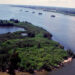 An aerial view of the Indian River Lagoon. (U.S. Fish and Wildlife Service, Public domain, via Wikimedia Commons)