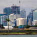 Construction projects in downtown Miami as seen from Biscayne Bay. (iStockphoto image)