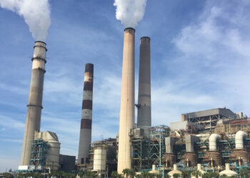 A view of the Big Bend Power Plant from Apollo Beach. (Plkjr, CC BY-SA 4.0, via Wikimedia Commons)