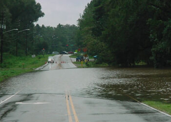 A flooded roadway in Alachua County (Submitted photo)