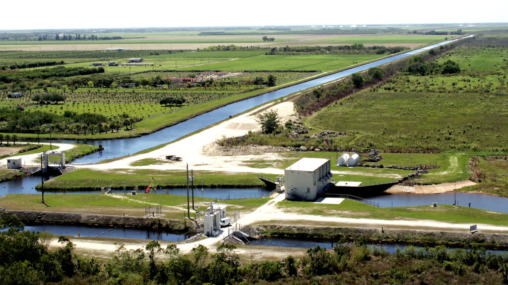 Canals, dams and other water structures in Everglades National Park (Everglades NPS, via Wikimedia Commons)
