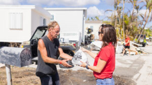 A meal being delivered (Savahnah Pierre via Community Cooperative)