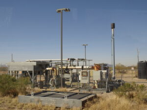 Methane gas generated by the landfill is recovered, treated and piped to Tucson Electric Power where it is used to generate electricity. (Gene Spesard, CC BY 2.0, via Wikimedia Commons)