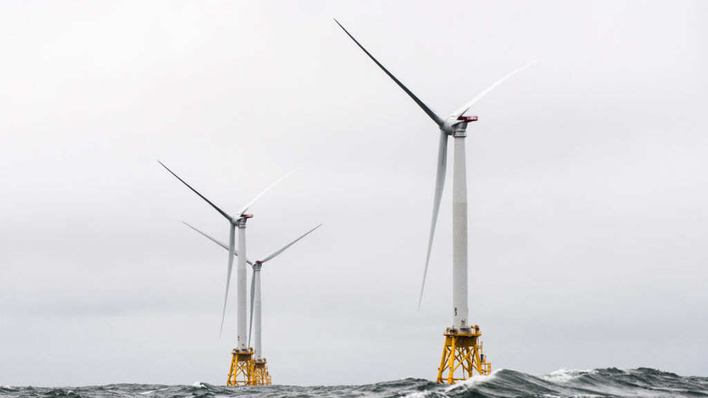 An offshore wind farm (U.S. Department of Energy, via Wikimedia Commons)