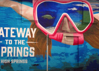A mural in High Springs is shown in a scene from "The Water State," a film about threats to springs from the nonprofit conservation organization Project Paradise.