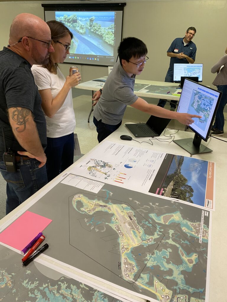 The results of the flooding vulnerability assessment were presented at a workshop to the Cedar Key community. (Photo: UF/IFAS, Savanna Barry)