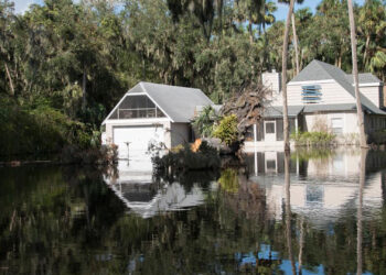 Flooded homes in Deltona (Patsy Lynch/FEMA, via Wikimedia Commons)