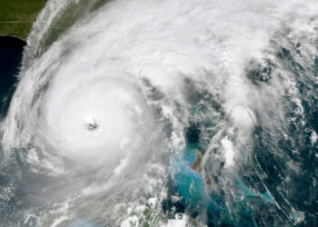Hurricane Ian at peak intensity while approaching southwest Florida on Sept. 28, 2022. (Geostationary Operational Environmental Satellite Program, CC BY-SA 4.0, via Wikimedia Commons)