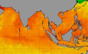 The Indian Ocean’s heat is having effects on land, too. (NOAA Coral Reef Watch)