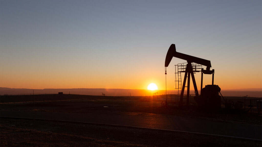 An oil well pumpjack (iStock image)