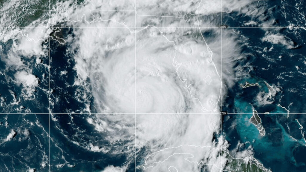 Satellite image of Hurricane Idalia in the Gulf of Mexico (NOAA)