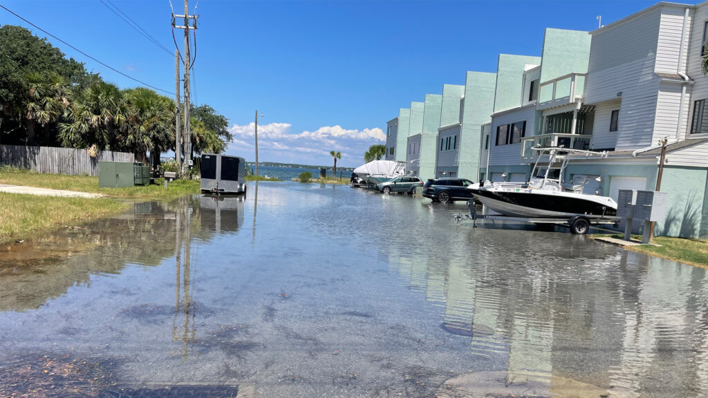 Sunny-day flooding in Pensacola Beach (Photo courtesy of Chris Curb)