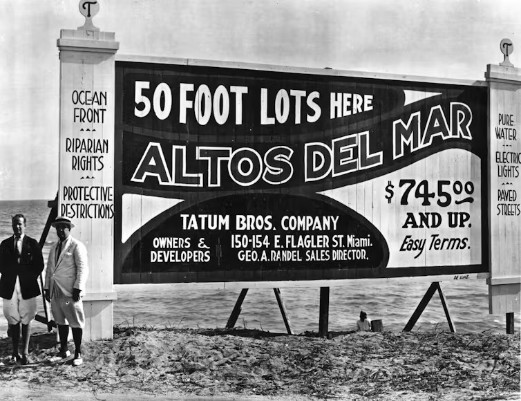 Wetlands were drained for subdivisions across Florida in the early 20th century. (State Library and Archives of Florida)