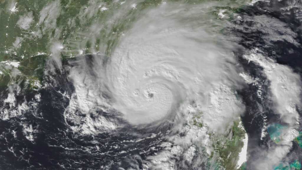 Hurricane Idalia as it approached the Big Bend region of Florida (SSEC/CIMSS, University of Wisconsin–Madison, Public domain, via Wikimedia Commons)