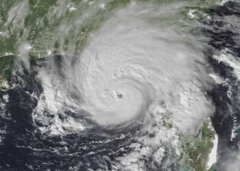 Hurricane Idalia as it approached the Big Bend region of Florida (SSEC/CIMSS, University of Wisconsin–Madison, Public domain, via Wikimedia Commons)