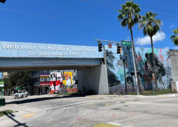 The historically Black Miami neighborhood of Overtown is among those formerly redlined neighborhoods that typically is hotter than others. (Amy Green/Inside Climate News)