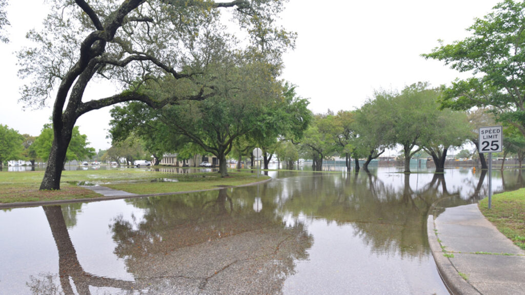 Flooding at Naval Air Station Pensacola in 2014 (Courtesy of Defense Visual Information Distribution Service)