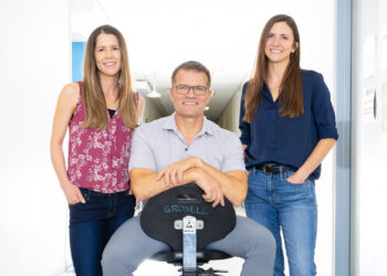 From left, Rachael M. Heuer, Martin Grosell, and Amanda Oehlert. The researchers are studying the role fish play in the ocean's carbon cycle. (Joshua Prezant/University of Miami)