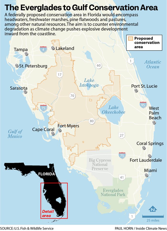 Map of Everglades to Gulf Conservation Area (Inside Climate News)