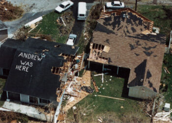 Some of the devastation caused by Hurricane Andrew. (NOAA photo, CC BY-NC-ND 2.0, via flickr)