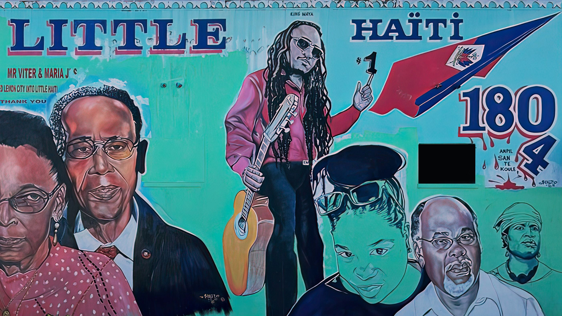 A collaborative mural by local artists in the Little Haiti area of Miami (Terence Faircloth, CC BY-NC-ND 2.0, via flickr)