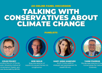 The panelists for "Talking with Conservatives About Climate Change." (The Invading Sea)