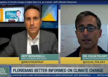 A screenshot from Jeff Berardelli's Climate Classroom (WFLA News Channel 8)