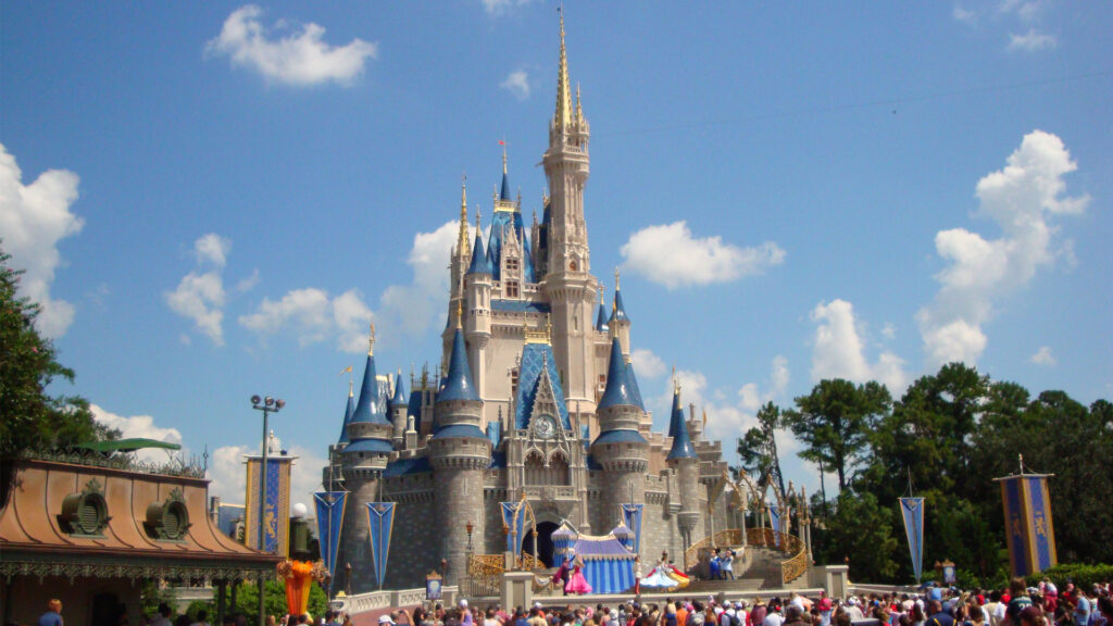 Cinderella Castle at Walt Disney World in Orlando (Childzy, CC BY-SA 3.0, via Wikimedia Commons)