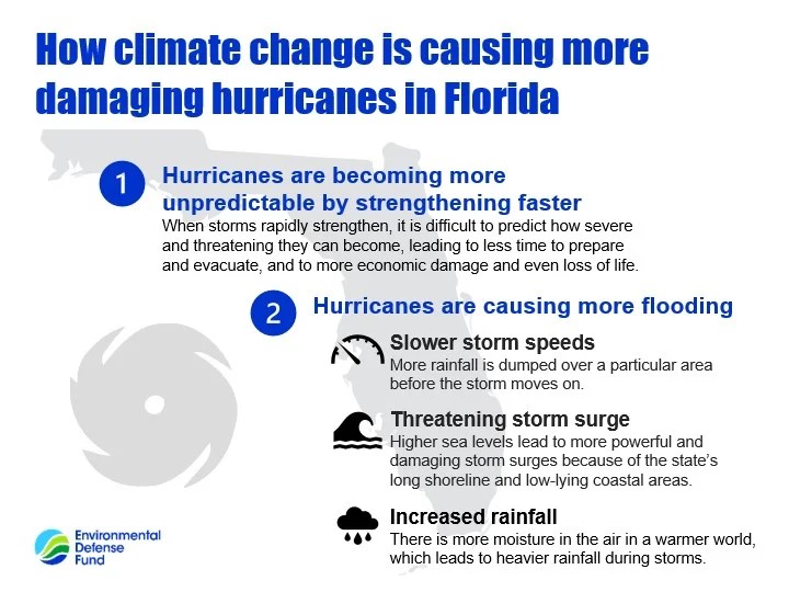How climate change is causing more damaging hurricanes in Florida (Environmental Defense Fund)