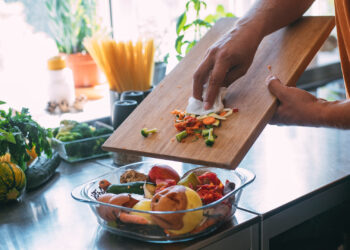 Food waste being collected in a bowl (iStock image)