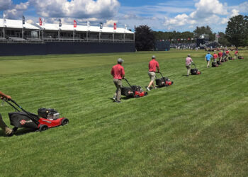 Lawn equipment is a major source of U.S. air pollution. according to a new report. (David L. Ryan/The Boston Globe via Getty Images and Grist)