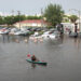 A kayak in the flooded streets of Miami Beach (Maxstrz on Flickr, CC BY 2.0, via Wikimedia Commons)
