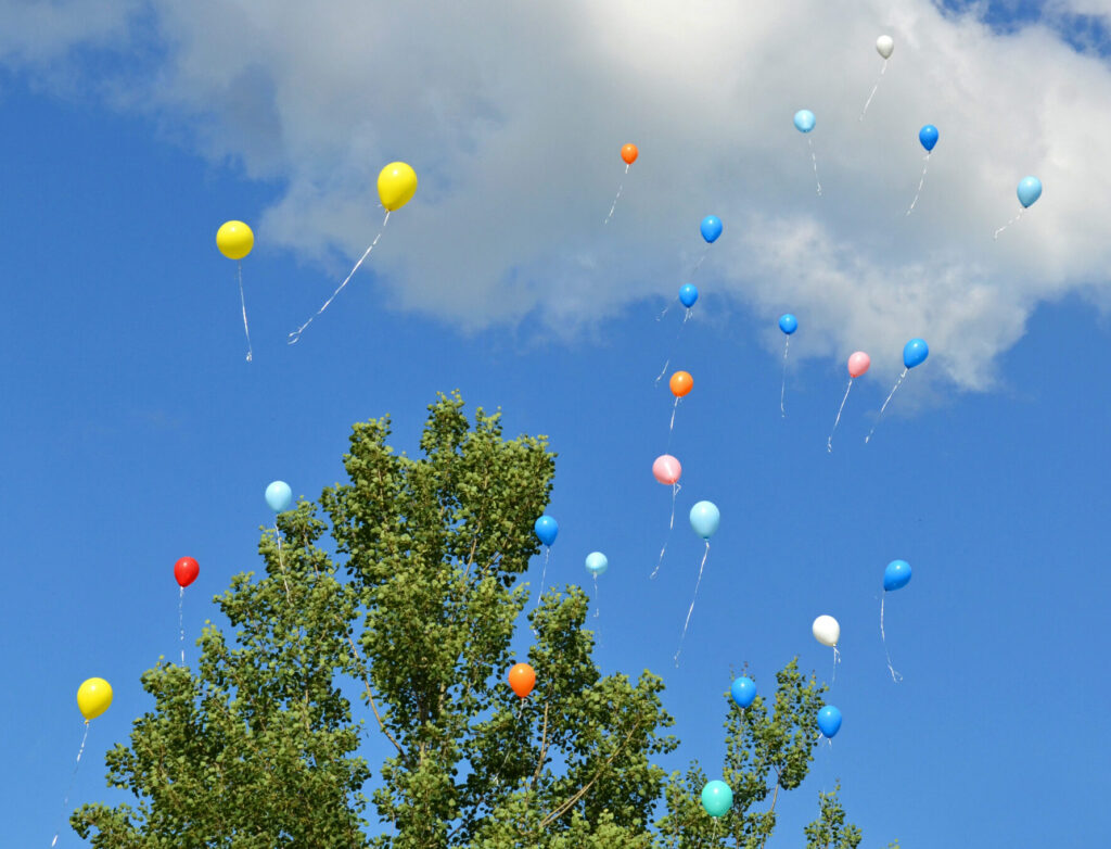 Balloons released into the sky (iStock image)