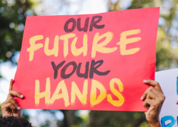 A climate protest sign (iStock image)