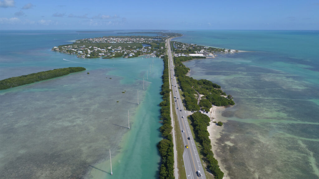 The Overseas Highway, the only road in and out of the Florida Keys, makes evacuating for hurricanes challenging. (iStock image)