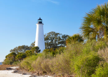View of the St. Marks Lighthouse, located in St. Marks National Wildlife Refuge near Tallahassee (iStock image)