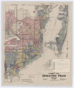 Redlining map for Miami (National Archives and Records Administration, Public domain, via Wikimedia Commons)