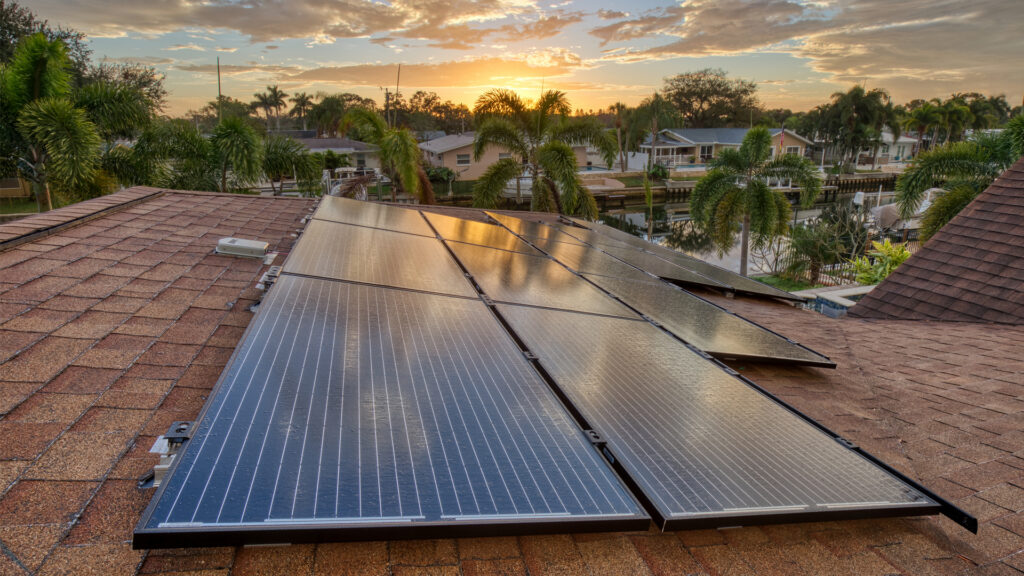 Solar panels on a Florida rooftop (iStock image)
