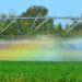 Circular irrigation in use on crops in Madison County − a water-intensive system that relies on groundwater pumping. (iStock image)