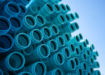A pile of PVC water pipes (iStock image)
