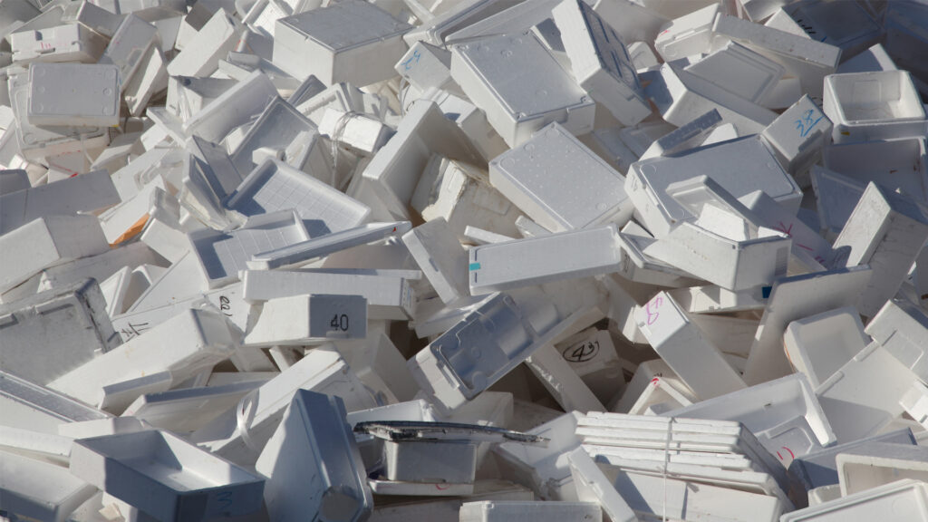 A huge pile of Styrofoam boxes (iStock image)
