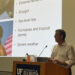 Florida State Climatologist David Zierden speaks Thursday at the 9th Annual Climate Communications Summit at the University of Florida in Gainesville. (Nathan Crabbe photo)