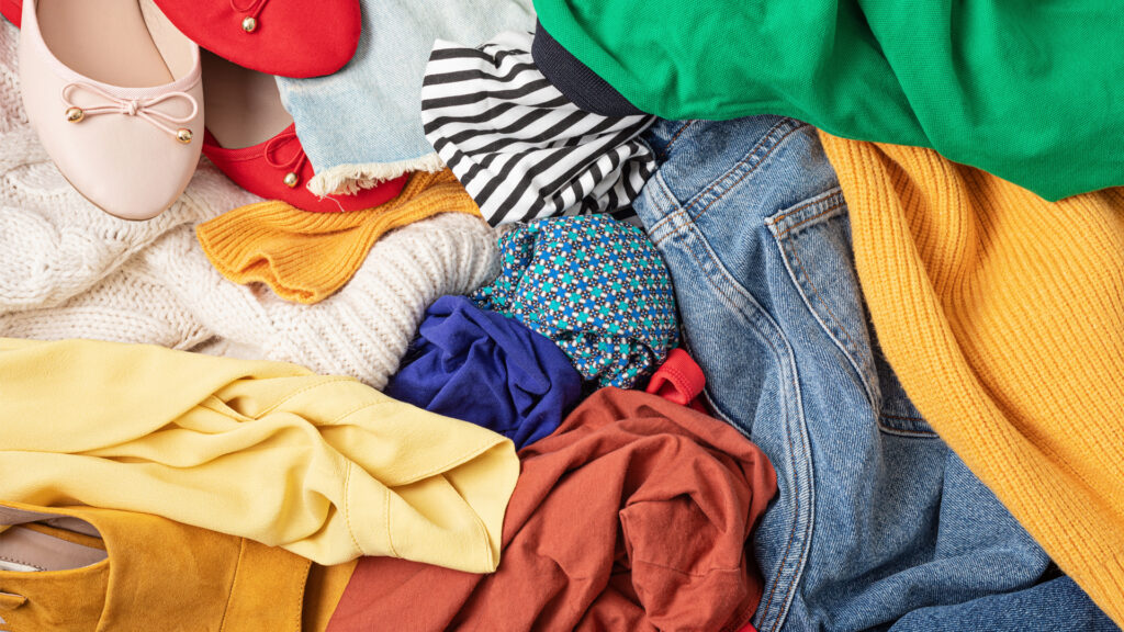 A pile of inexpensive, low-quality clothes (iStock image)