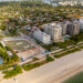 Buildings along the coast in Surfside, including the site of the Champlain Towers building after it had been cleared following its collapse. (iStock image)