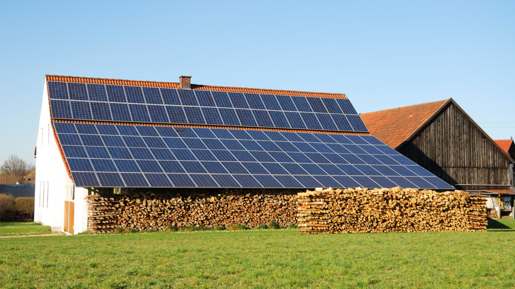 Solar panels on a farmhouse (iStock image)