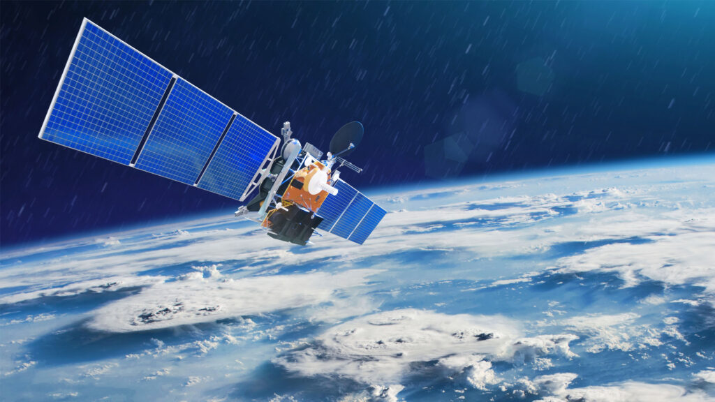 A photo illustration of a weather satellite (iStock image)
