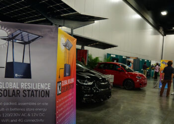 Some of the technology on display at the Aspen Ideas: Climate conference in Miami Beach. (Naomi von Bose photo)