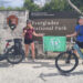 Climate Tours founder Heather Noreen and her son, Alexander Bonte, at Everglades National Park as they start a bike tour up the East Coast (Submitted image)